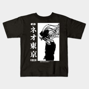 Cyberpunk Manga Sci Fi Japanese Streetwear Black Kids T-Shirt